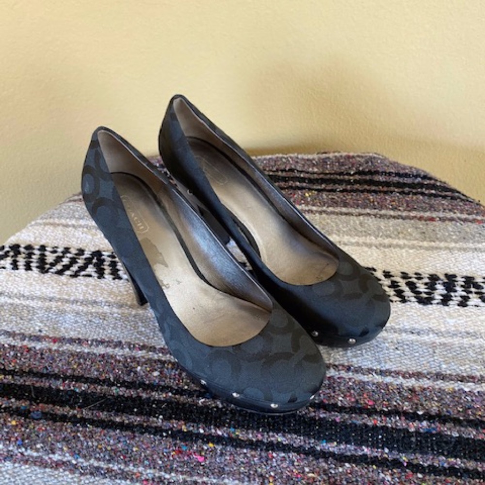 Coach Carli Platform Studded Heels